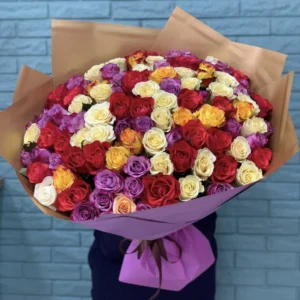 101 Роза Яркий Микс