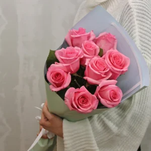 Букет из 9 Розовых Роз
