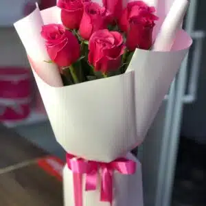 Букет из 7 Роз – Малиновые